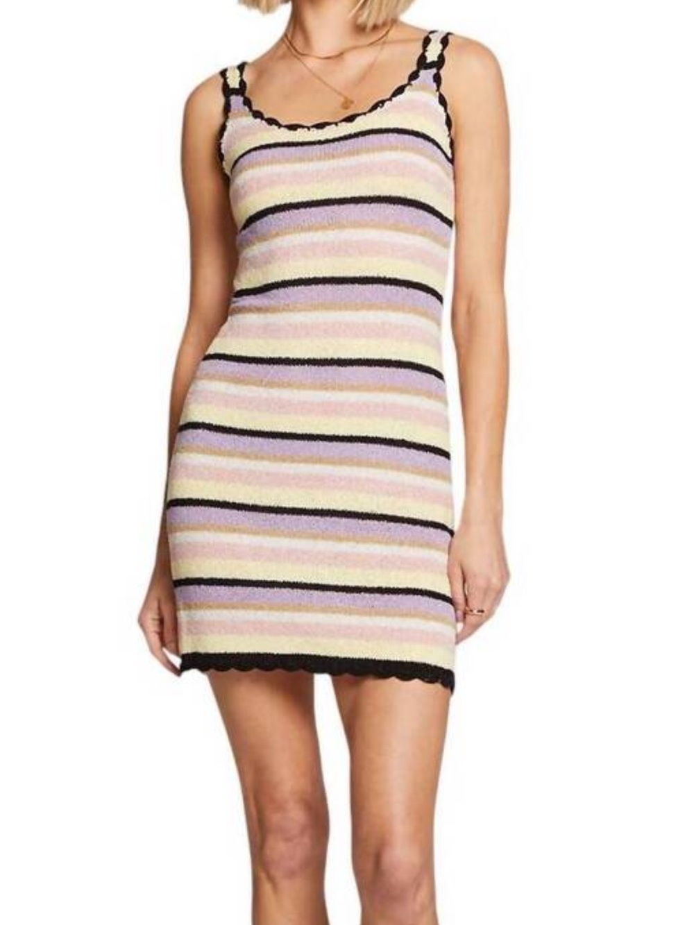 Anthropologie x Saltwater Lux Striped Knit Tank Dress in Pastel Multi- small